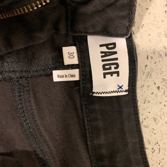 PAIGE Pants - Paige shorts size 30, Black denim, distressed hem
